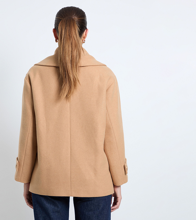 Shawl Collar Double Breasted Coat