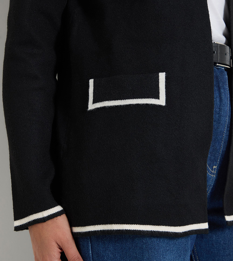 Long Sleeves Tipped Cardigan