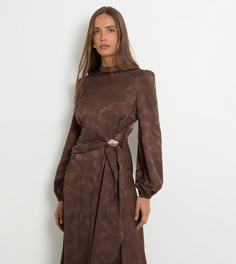 Wallis  Midi Dresses - Dark Brown Midi Dresses