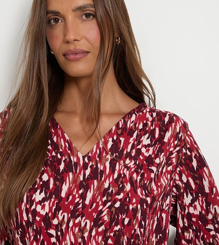 Abstract Long Sleeves Top