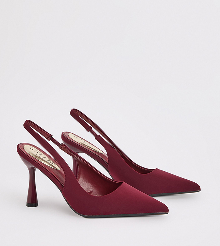 Alexia Satin Slingback Heel Pumps