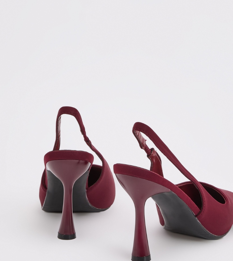 Alexia Satin Slingback Heel Pumps
