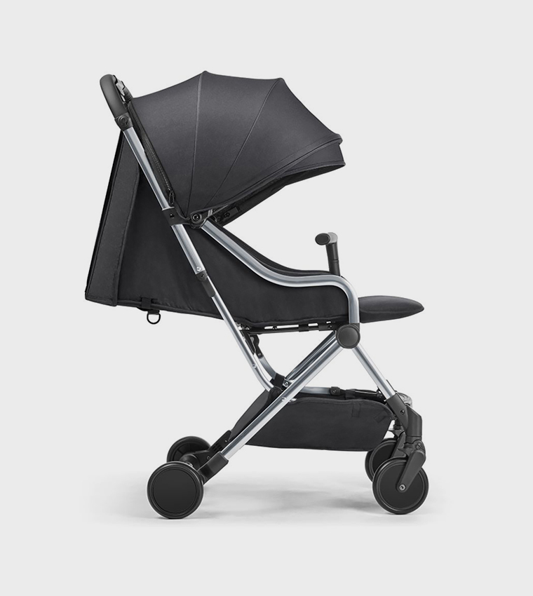 Compact Baby Stroller with 5 Point Safety Harness, Adjustable Handlebar, Suitable for Air Travel, 0-36 Months, Black - C102ABL