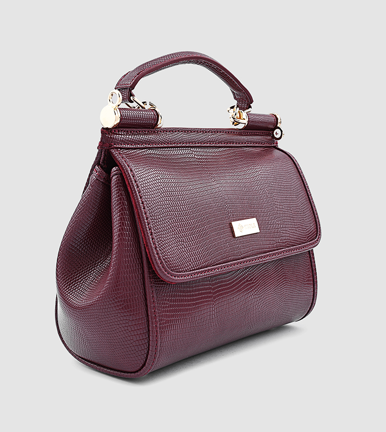 Textured Satchel Bag