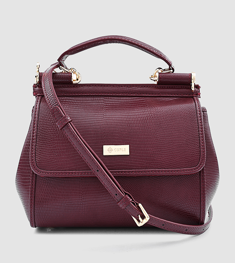 Textured Satchel Bag