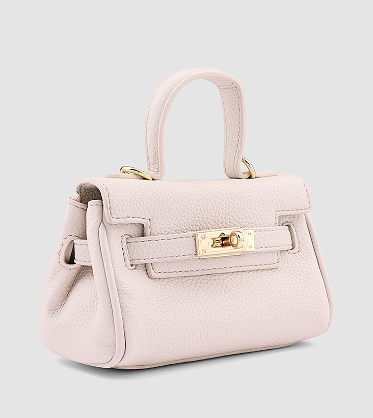 Textured Top Handle Bag