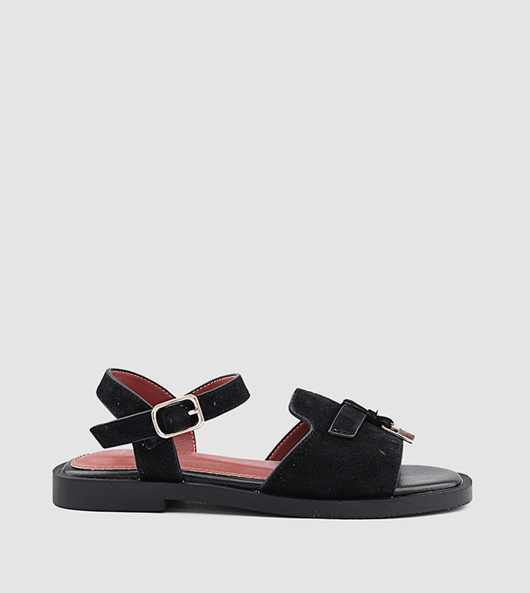 Metal Accent Flat Sandals