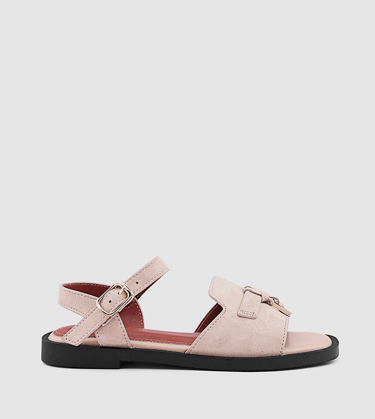 Metal Accent Flat Sandals