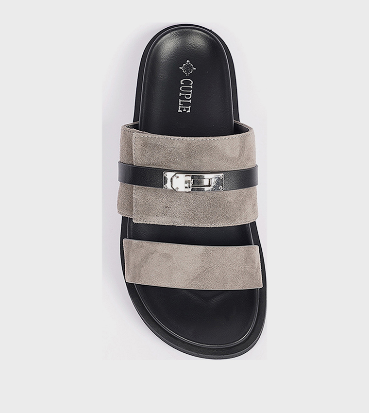 Cuple  Flat Sandals - Grey Flat Sandals