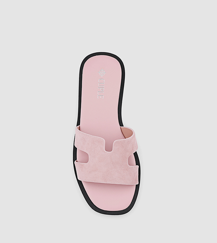 Cut-Out Detail Open Toe Flat Sandals