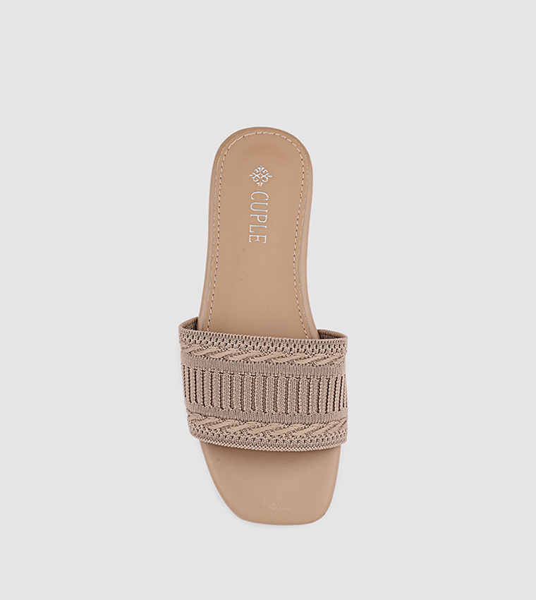 Braided Open Toe Flat Sandals