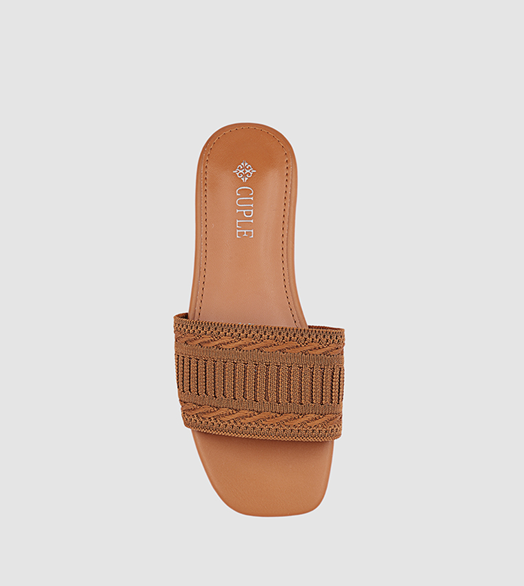 Braided Open Toe Flat Sandals