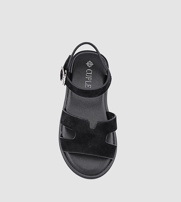 Cut-Out Detail Ankle Loop Flat Sandals