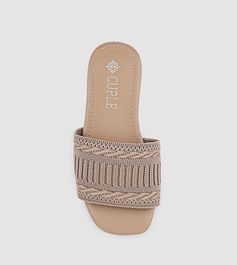 Braided Open Toe Flat Sandals