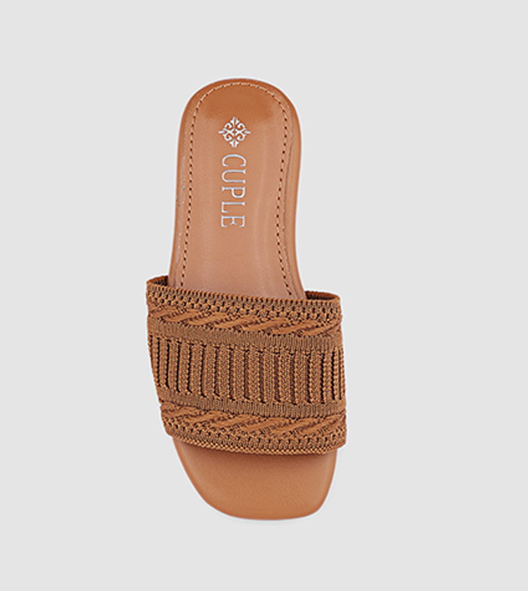 Braided Open Toe Flat Sandals