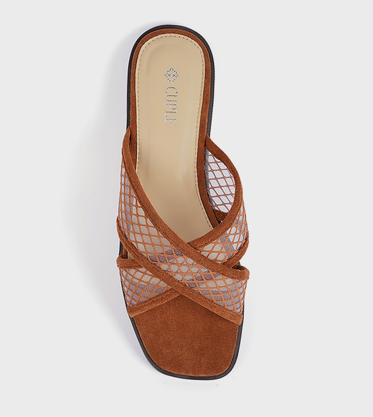 Cuple  Flat Sandals - Brown Flat Sandals