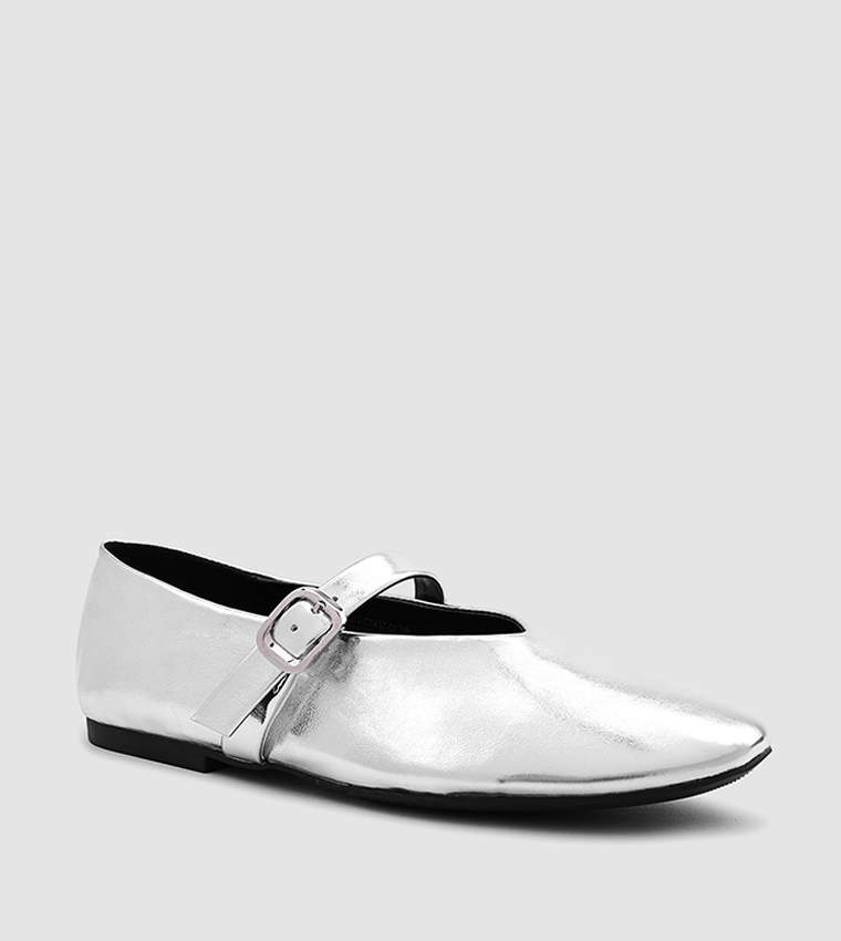 Cuple  Mary Janes - Silver Mary Janes