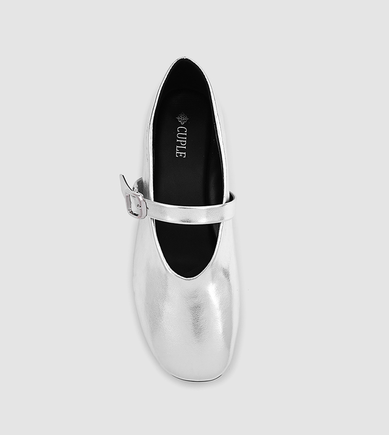 Cuple  Mary Janes - Silver Mary Janes