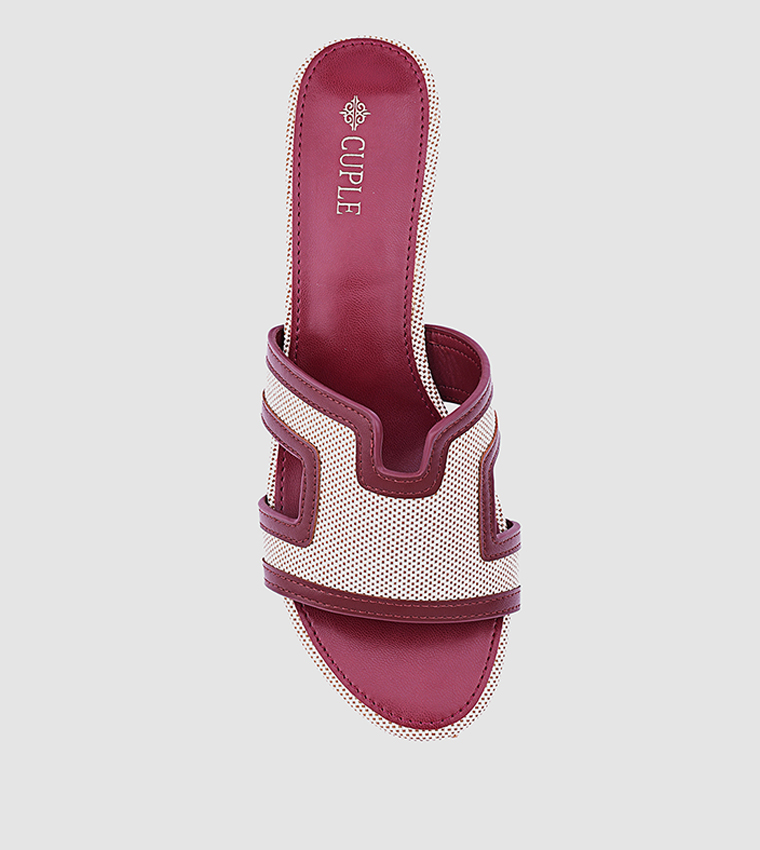 Patterned Block Heel Sandals
