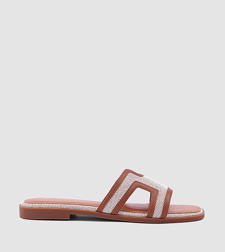 Cuple  Flat Sandals - Brown Flat Sandals