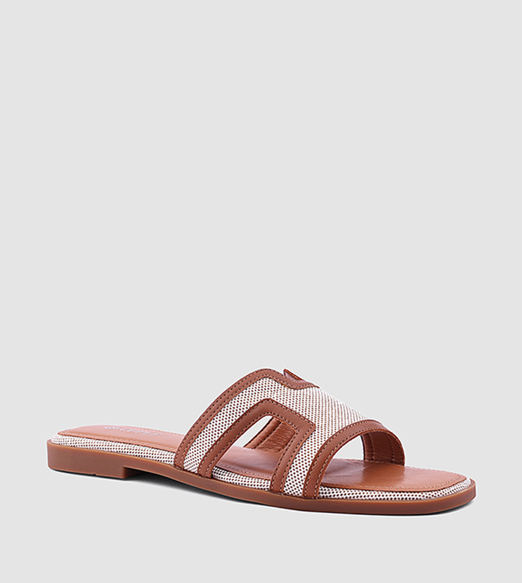 Cuple  Flat Sandals - Brown Flat Sandals