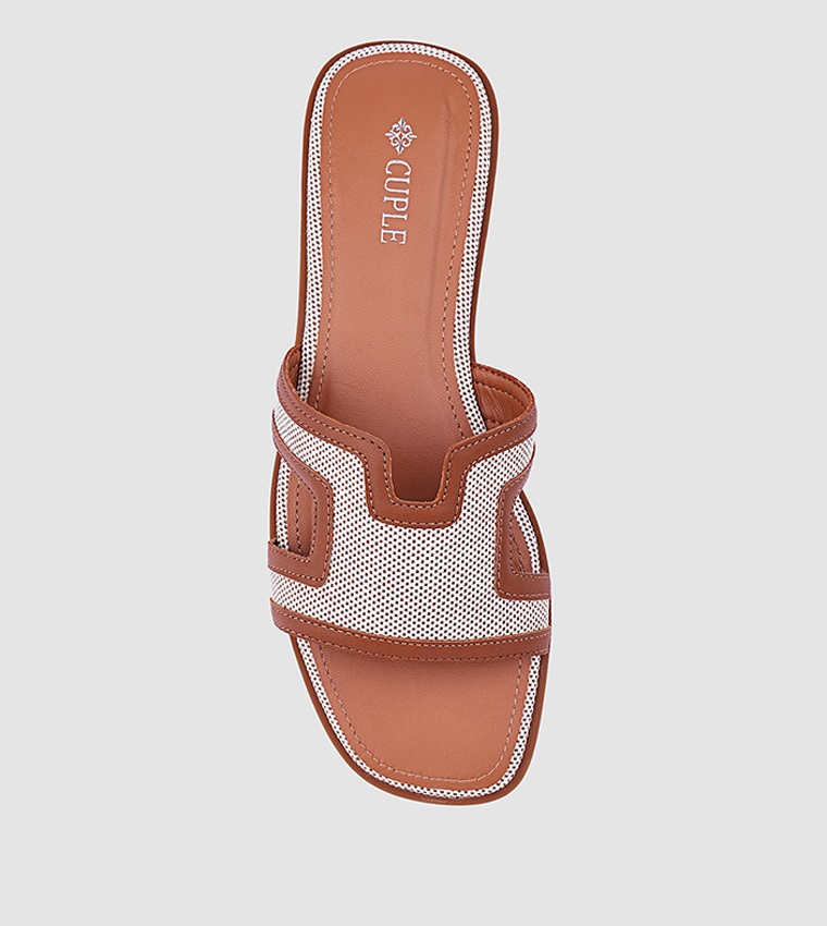 Cuple  Flat Sandals - Brown Flat Sandals