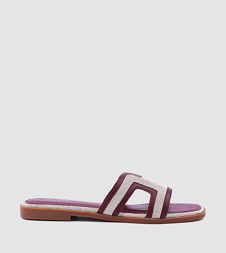 Cuple  Flat Sandals - Maroon Flat Sandals