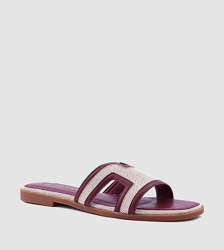 Cuple  Flat Sandals - Maroon Flat Sandals