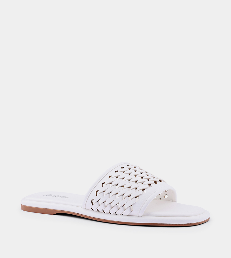 Braided Open Toe Flat Sandals