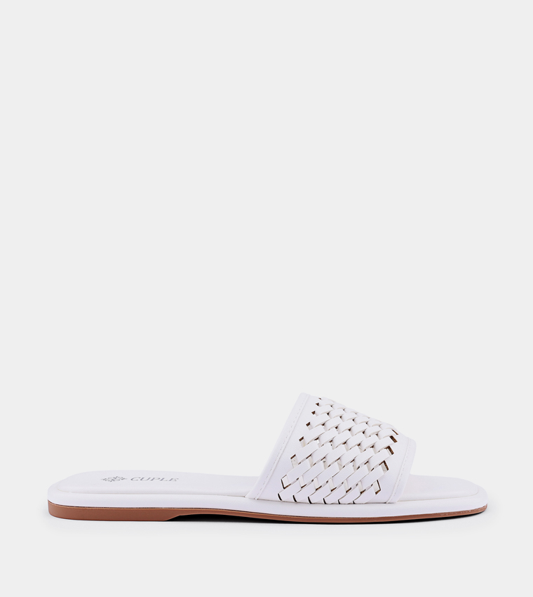 Braided Open Toe Flat Sandals