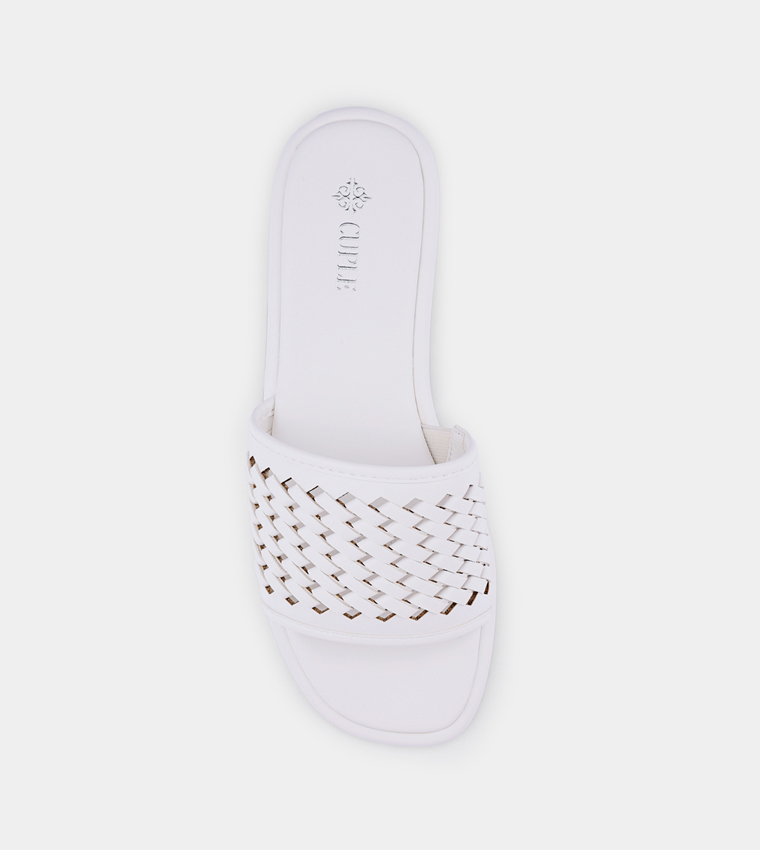 Braided Open Toe Flat Sandals