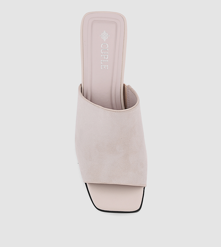 Solid Open Toe Heel Sandals