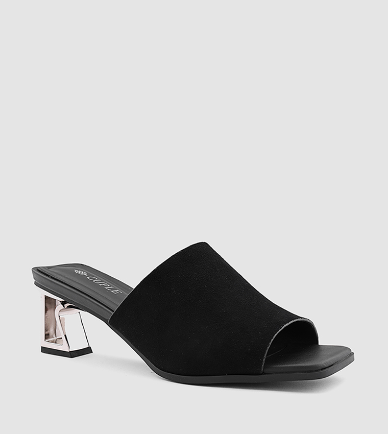 Solid Open Toe Heel Sandals
