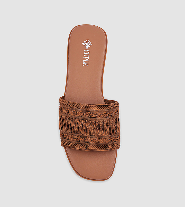 Cuple  Flat Sandals - Khaki Flat Sandals