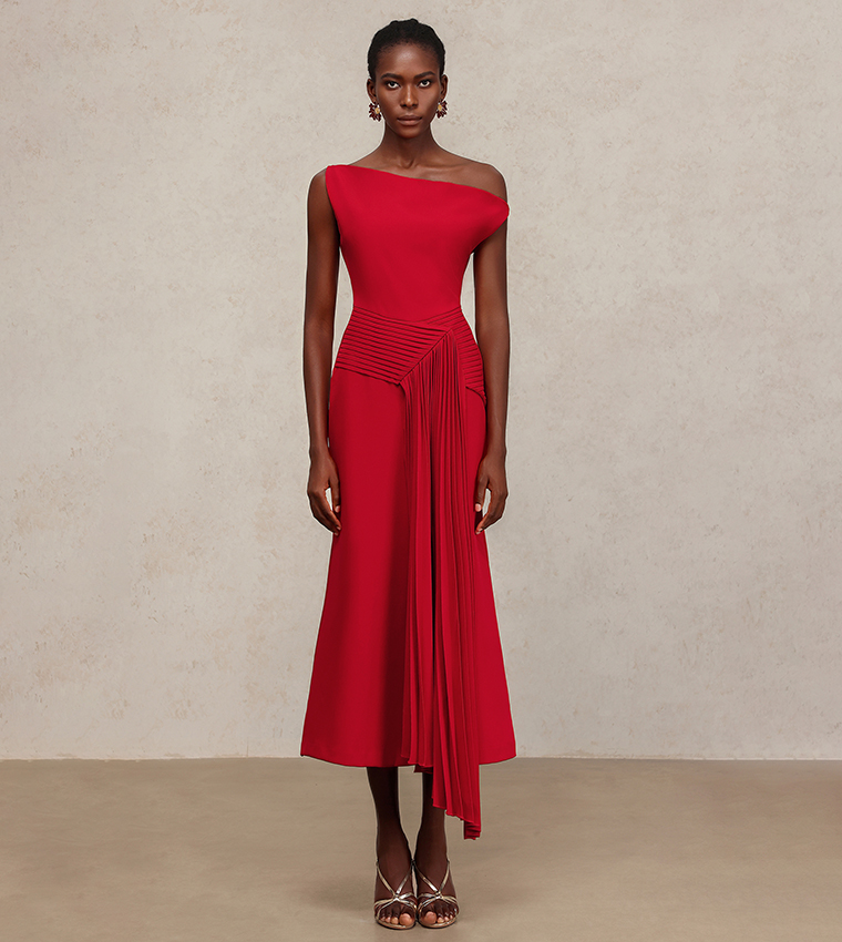 فستان ميدي بدون كم 