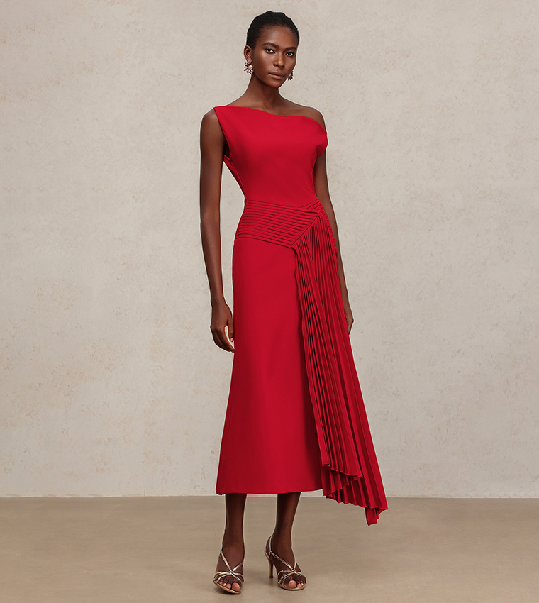 فستان ميدي بدون كم 