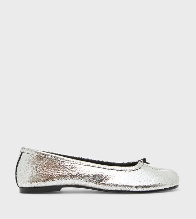 CALICO Crinkle Split-Toe Ballerinas