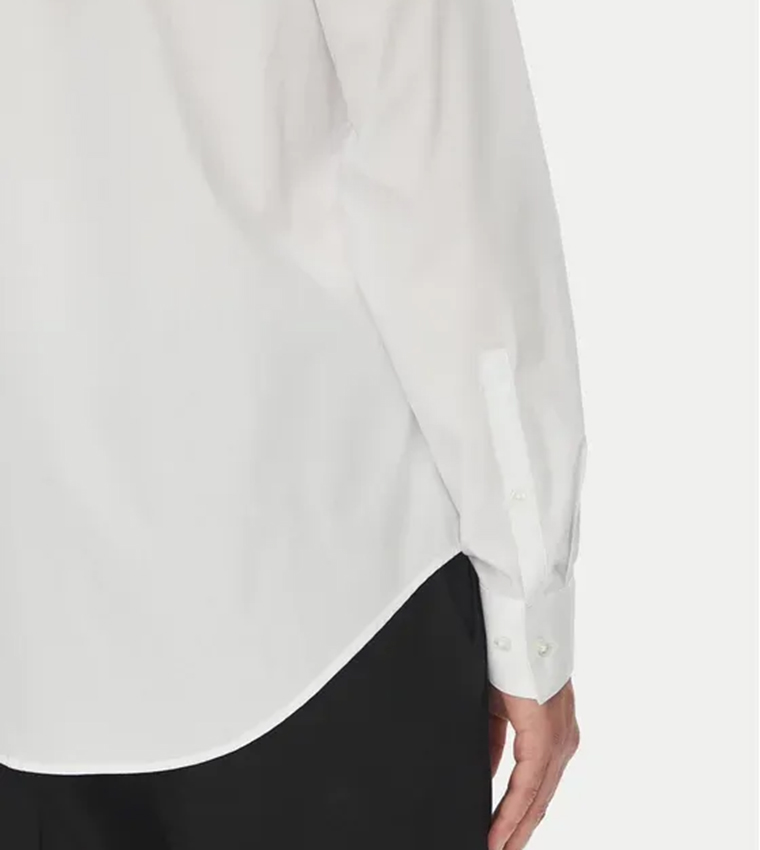 قميص بوبلين بكم طويل 