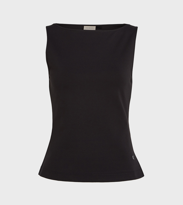 Logo Detail Sleeveless Top