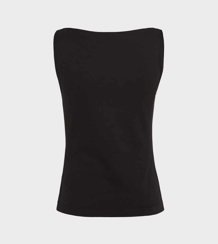 Logo Detail Sleeveless Top