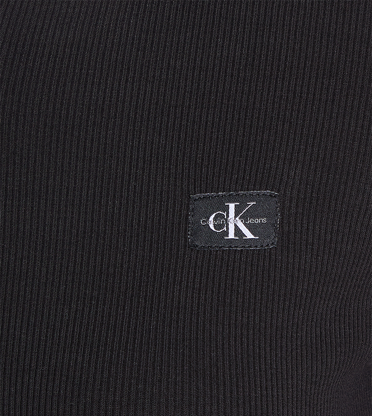 Ribbed Long Sleeves Polo Bodysuit