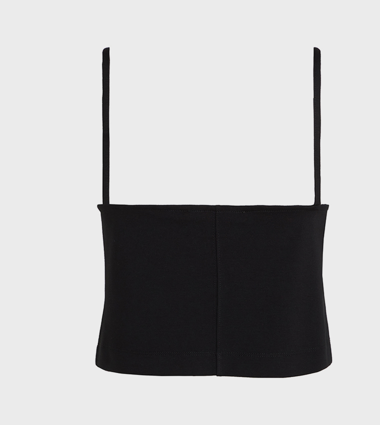 Logo Badge Strappy Crop Top