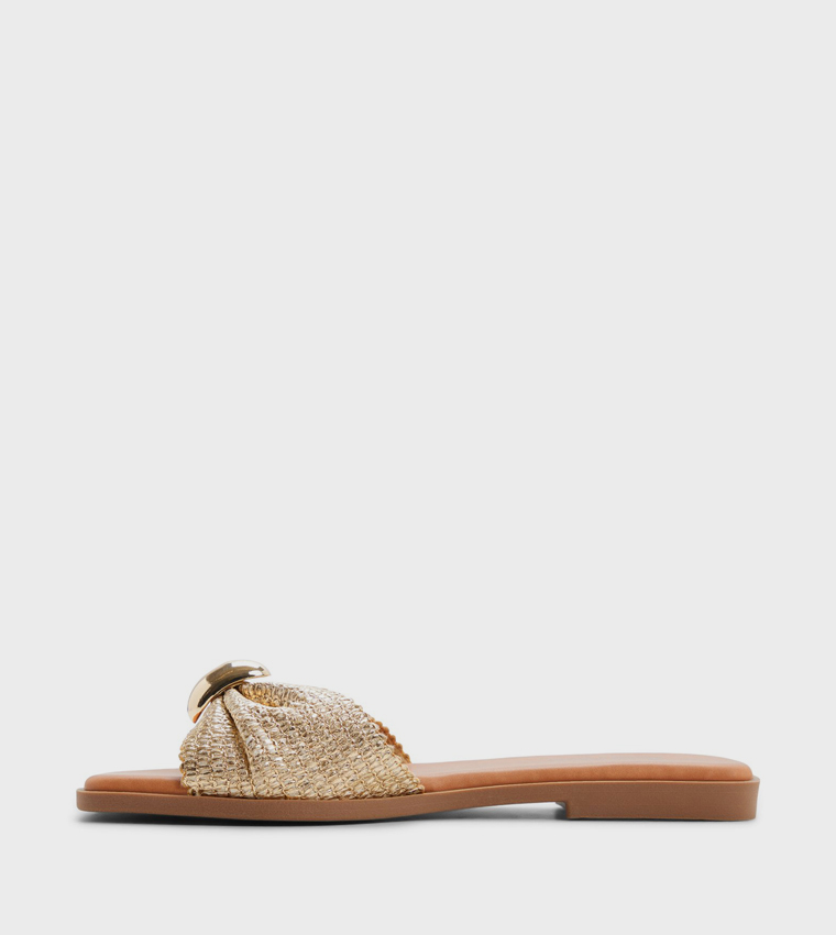 كول ات سبرنج  الصنادل المسطحة - ذهبي Flat Sandals