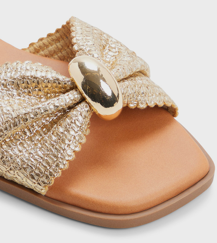 كول ات سبرنج  الصنادل المسطحة - ذهبي Flat Sandals