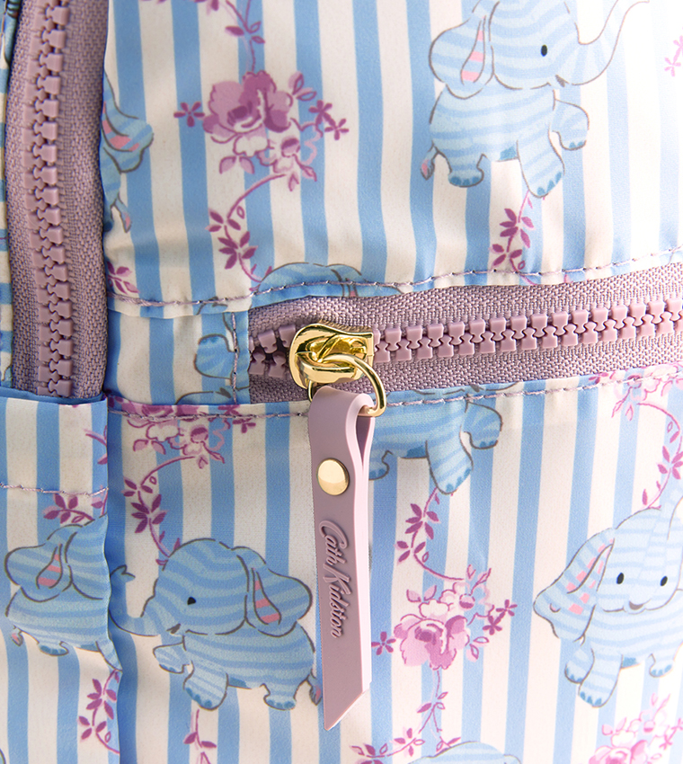 Printed Zippered Backpack