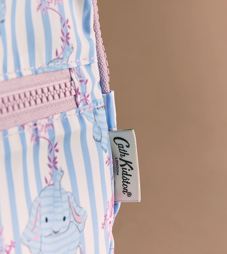 Printed Zippered Backpack