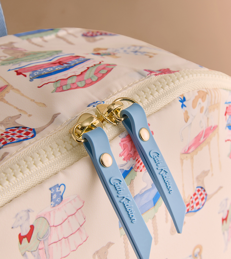 Printed Zippered Backpack
