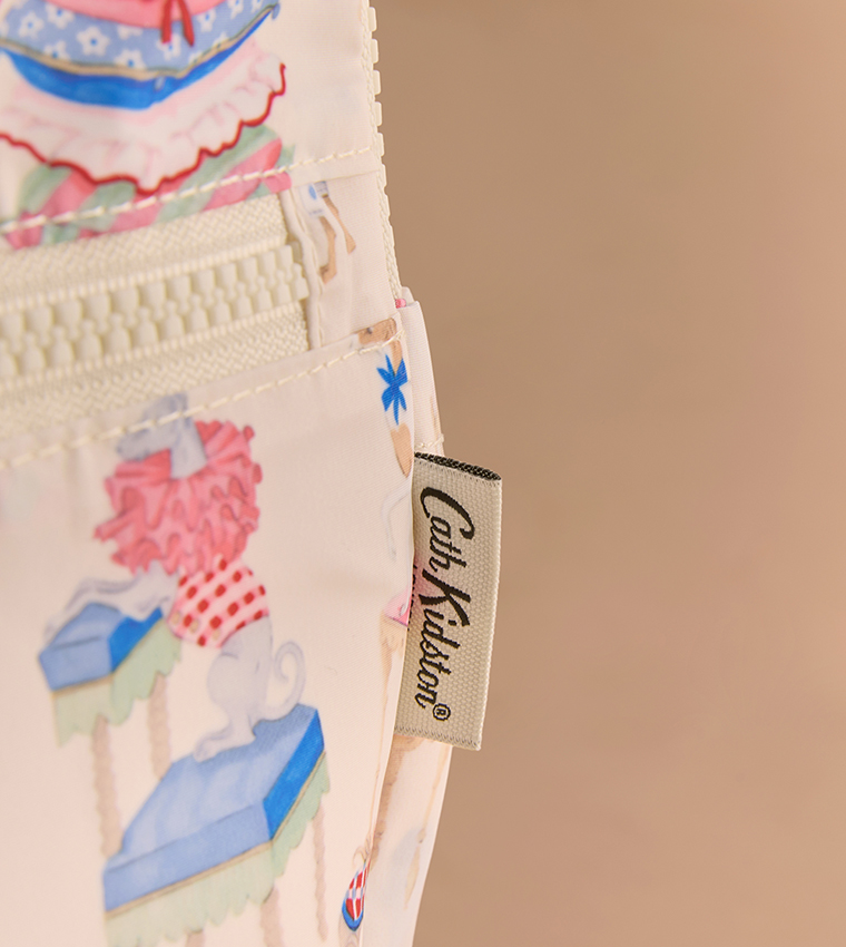 Printed Zippered Backpack