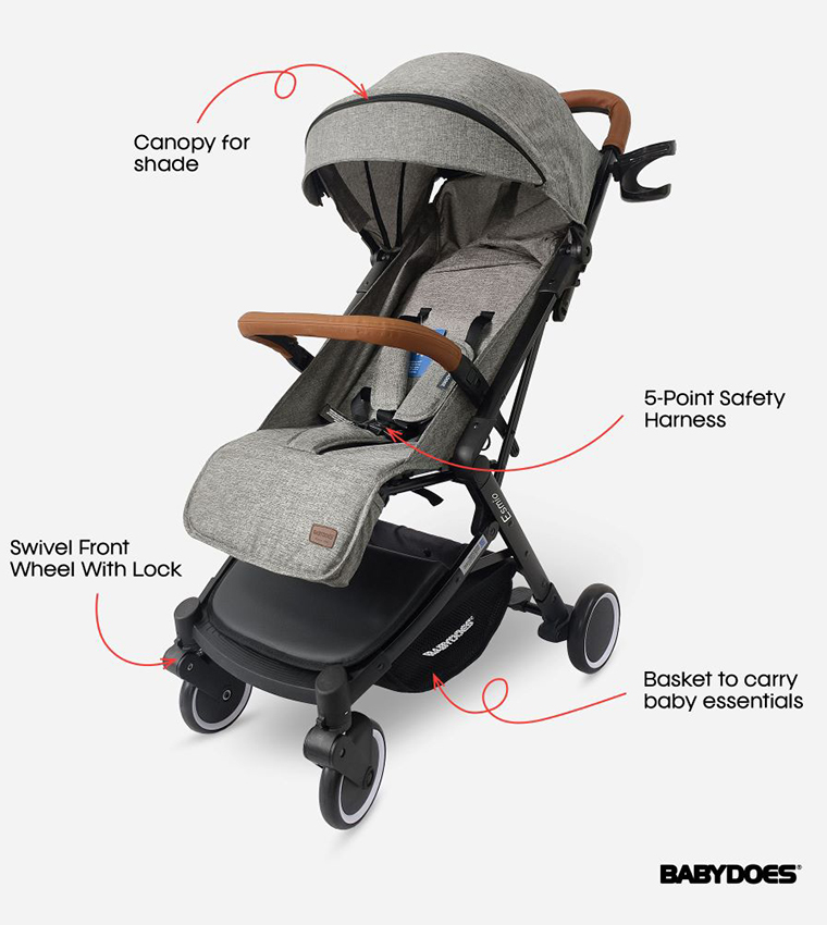 Travel Lite Shock Proof Baby Stroller with 5-Point Harness