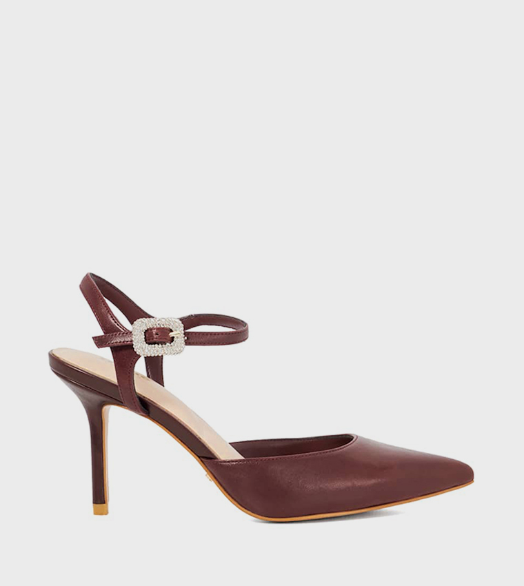 CHANNEL Ankle Strap Heel Pumps
